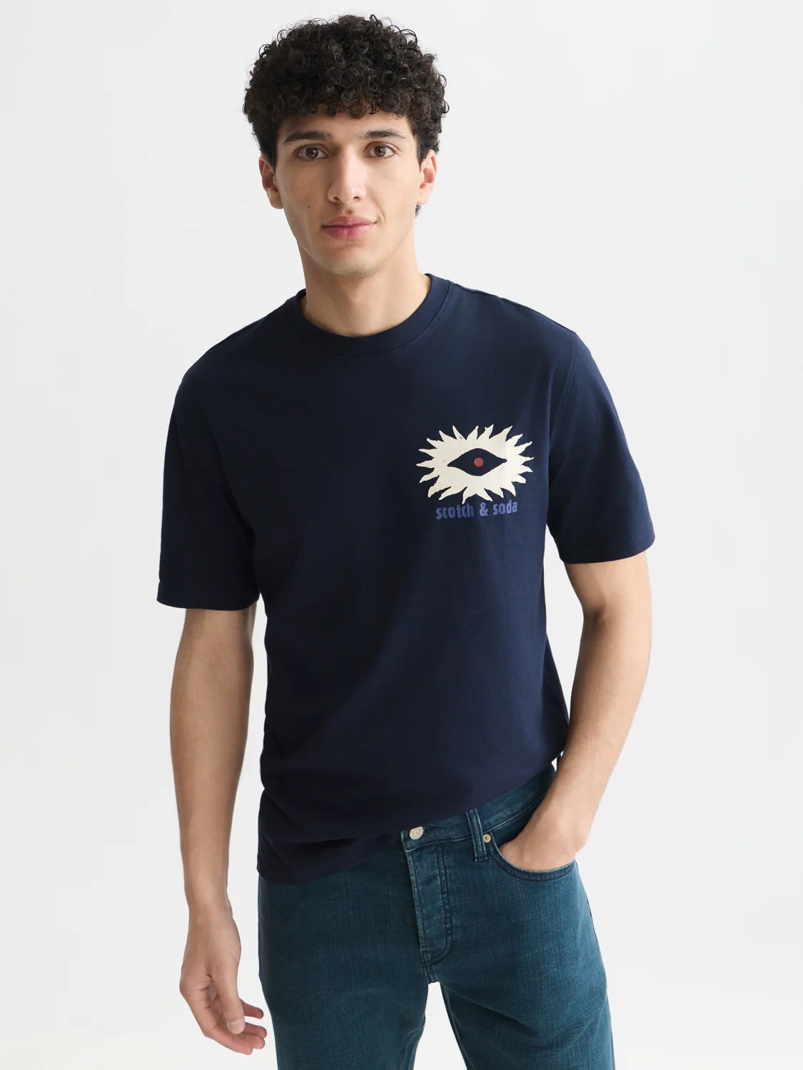 SCOTCH&SODA T-shirt descontraida com estampa artistica