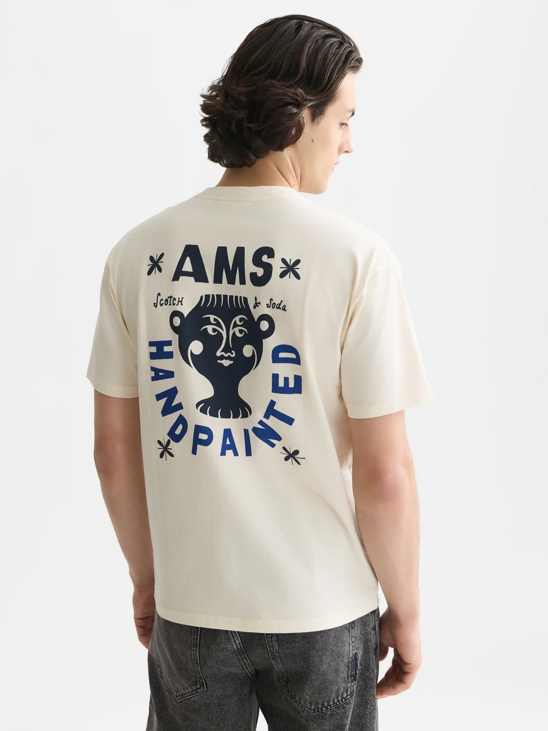 SCOTCH&SODA T-shirt descontraida com estampa artistica