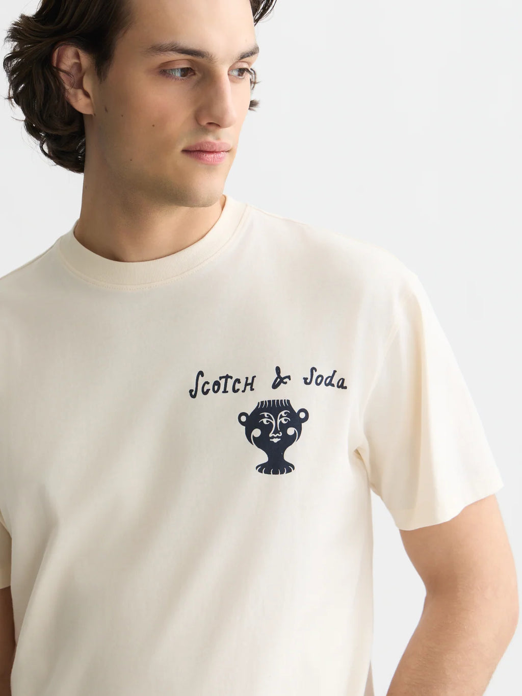 SCOTCH&SODA T-shirt descontraida com estampa artistica