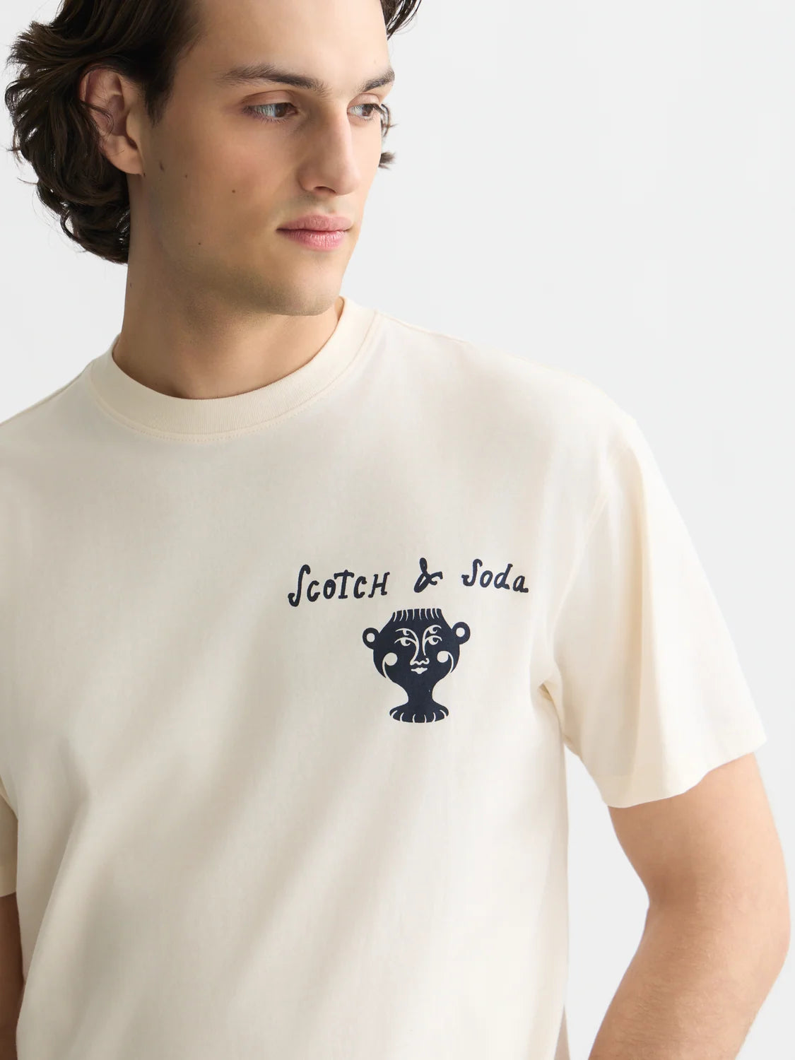 SCOTCH&SODA T-shirt descontraida com estampa artistica