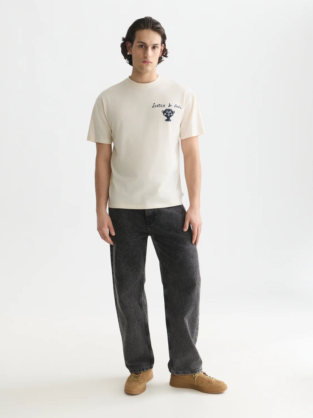 SCOTCH&SODA T-shirt descontraida com estampa artistica