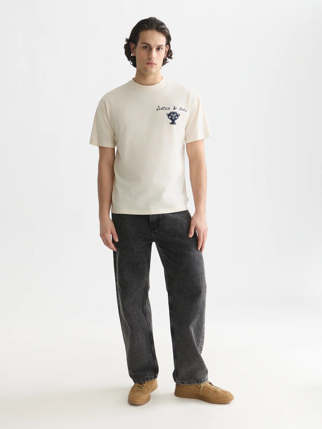 SCOTCH&SODA T-shirt descontraida com estampa artistica