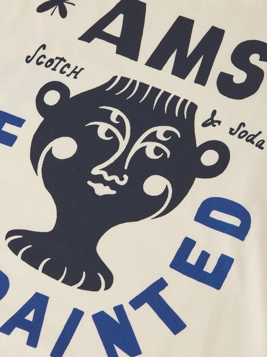 SCOTCH&SODA T-shirt descontraida com estampa artistica