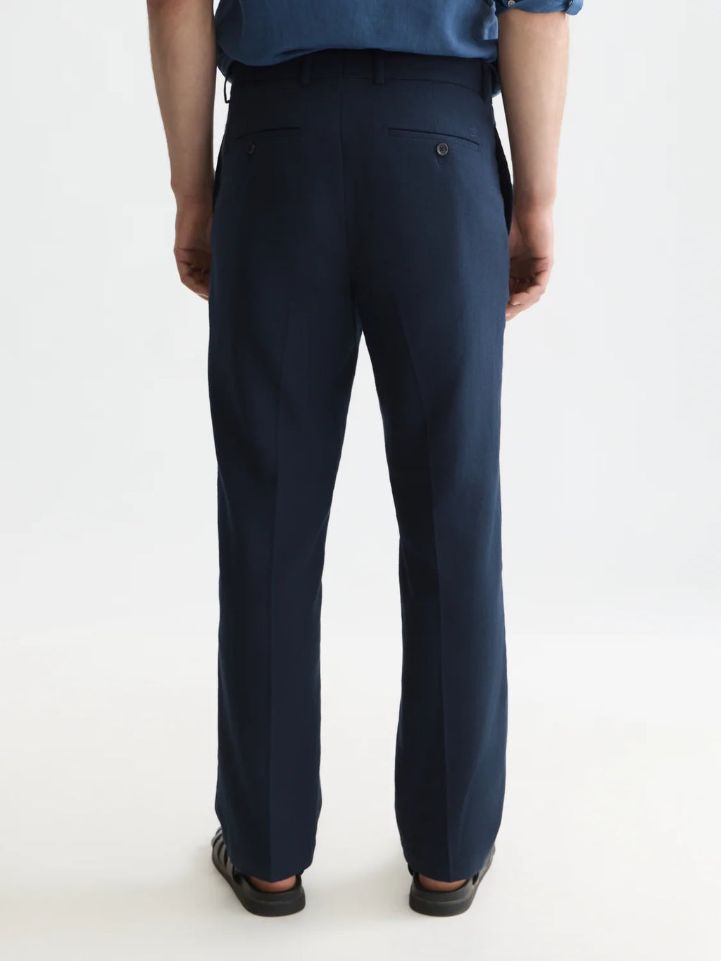 SCOTCH&SODA Calça chino otis reta e relaxada em mistura de linho