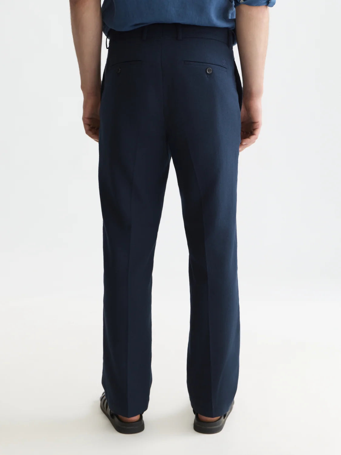 SCOTCH&SODA Calça chino otis reta e relaxada em mistura de linho