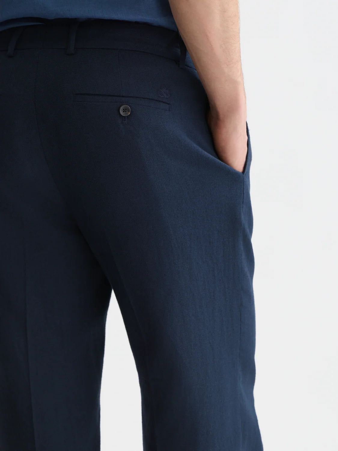 SCOTCH&SODA Calça chino otis reta e relaxada em mistura de linho