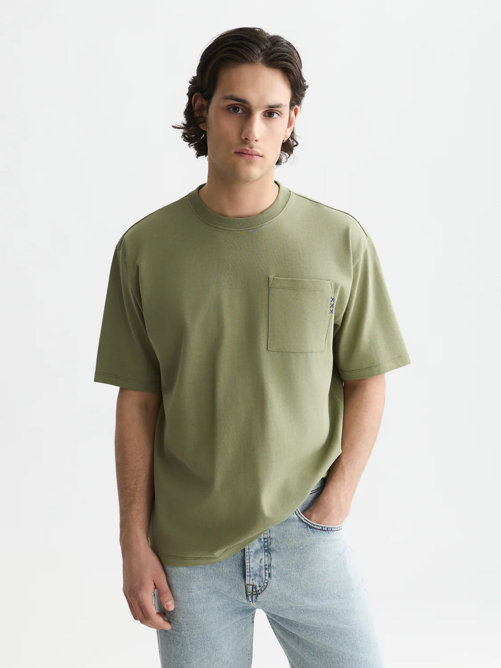SCOTCH&SODA T-shirt folgada com bolso essentials