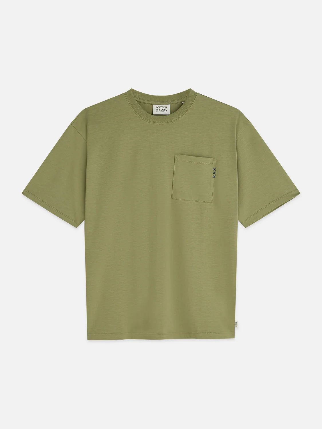 SCOTCH&SODA T-shirt folgada com bolso essentials