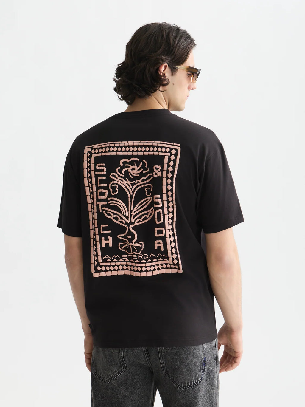 SCOTCH&SODA T-shirt descontraida com estampa artistica