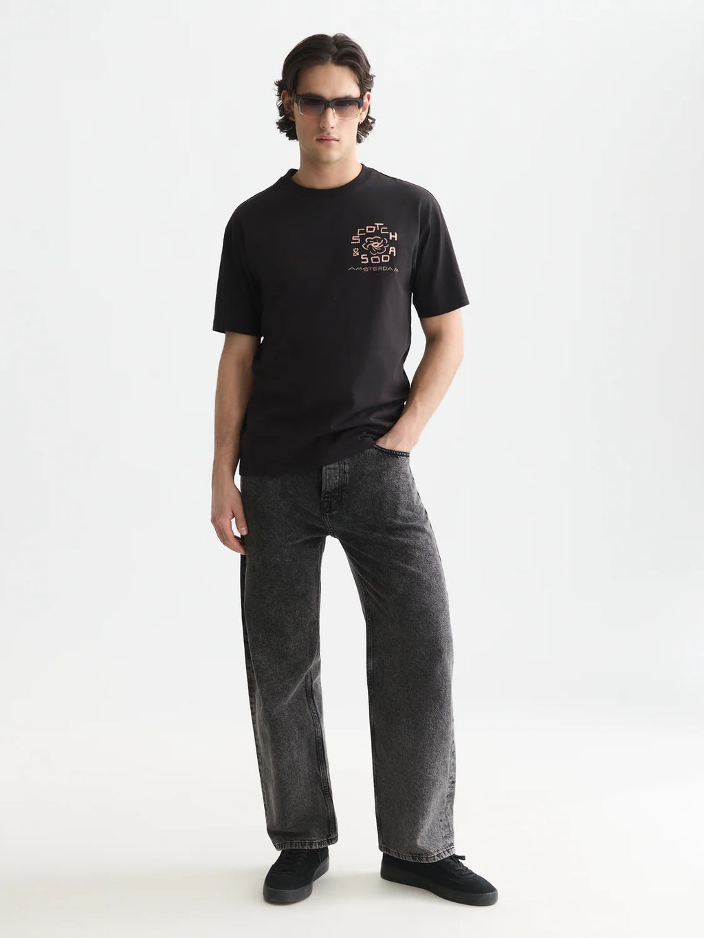 SCOTCH&SODA T-shirt descontraida com estampa artistica