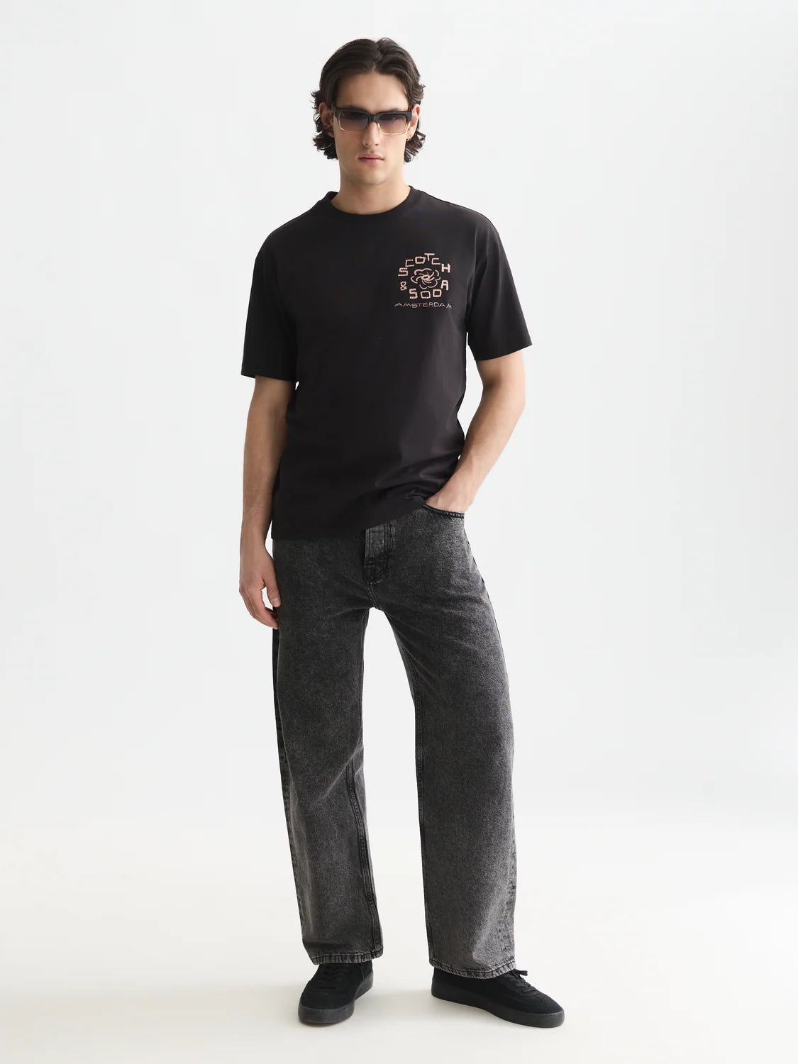 SCOTCH&SODA T-shirt descontraida com estampa artistica