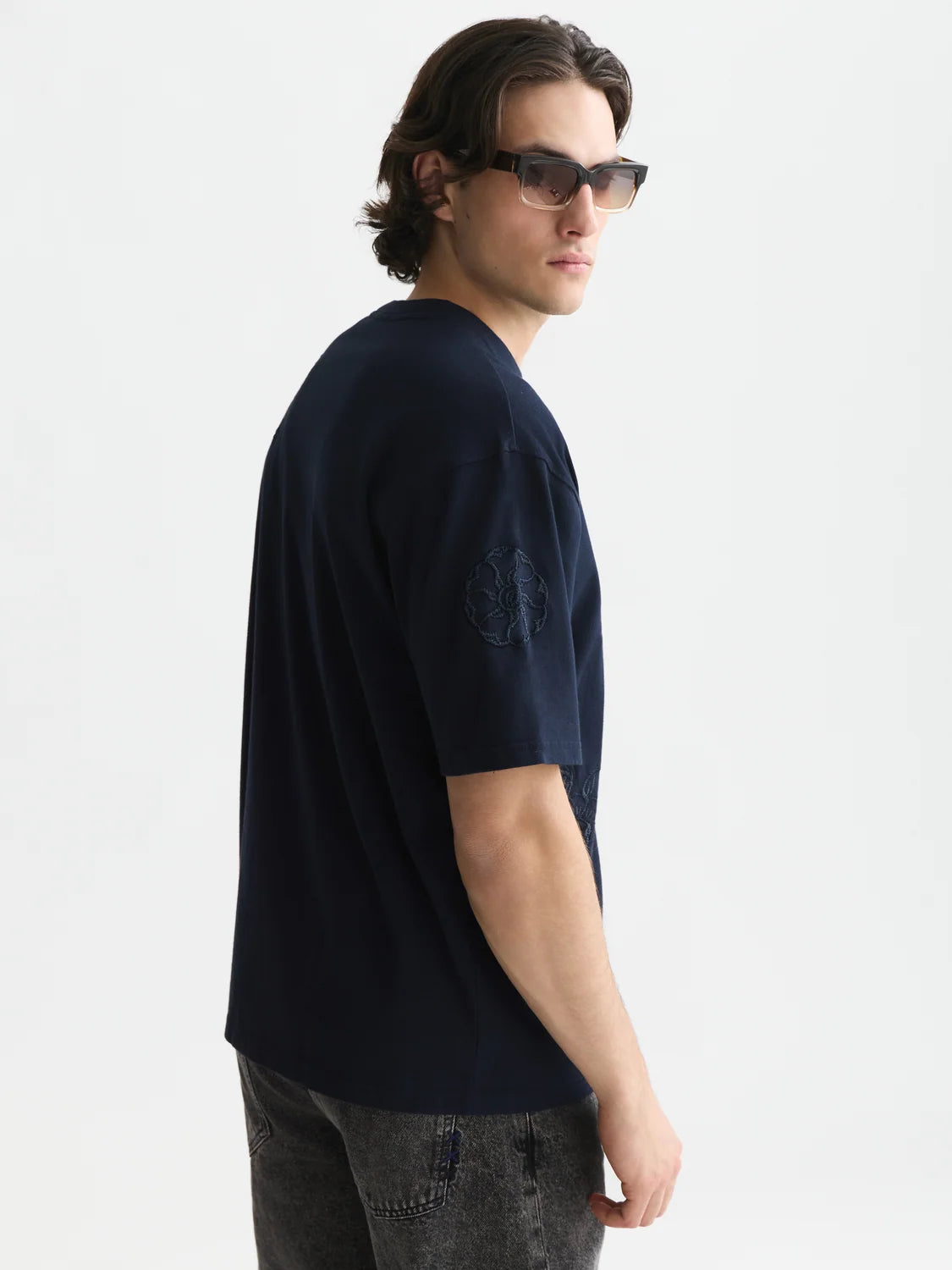 SCOTCH&SODA x Royal Delft T-shirt folgada com bordado
