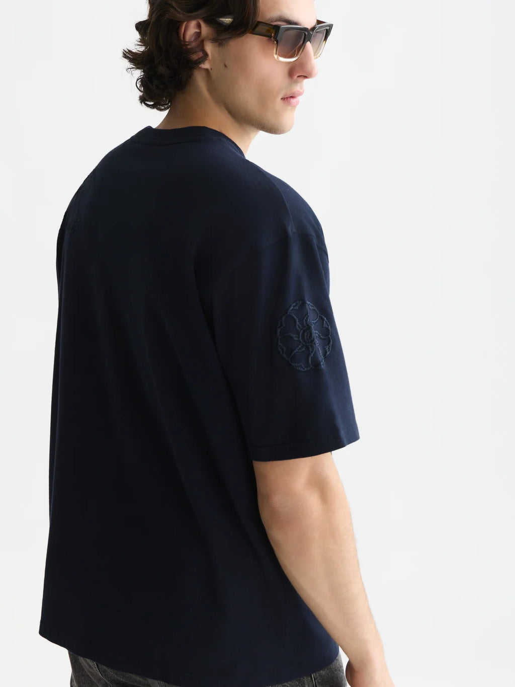 SCOTCH&SODA x Royal Delft T-shirt folgada com bordado