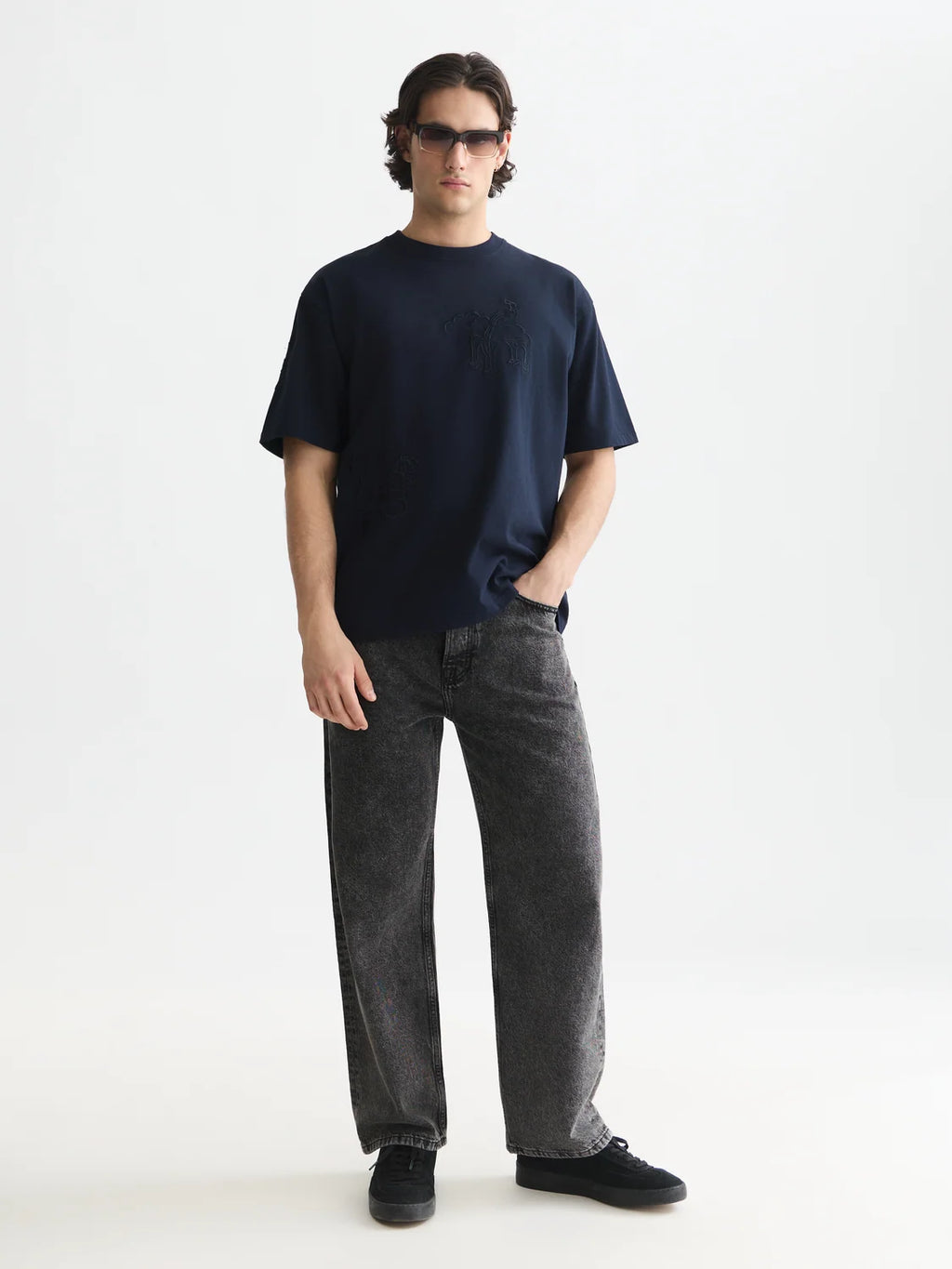 SCOTCH&SODA x Royal Delft T-shirt folgada com bordado