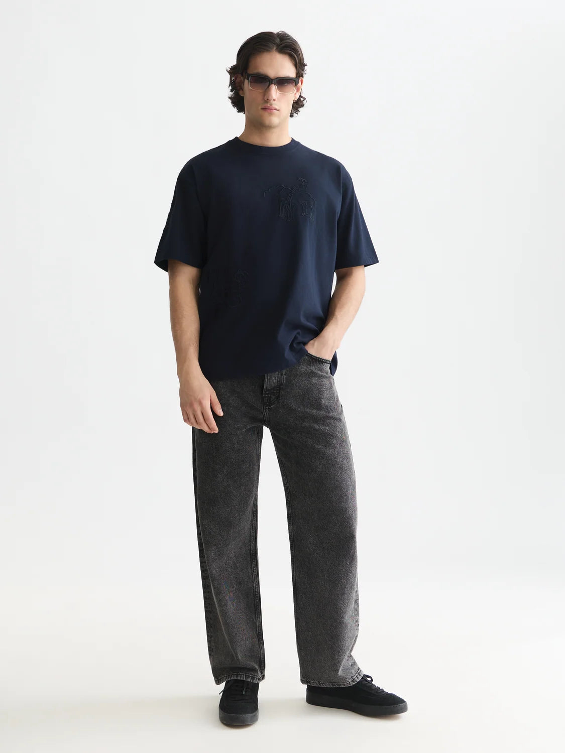 SCOTCH&SODA x Royal Delft T-shirt folgada com bordado