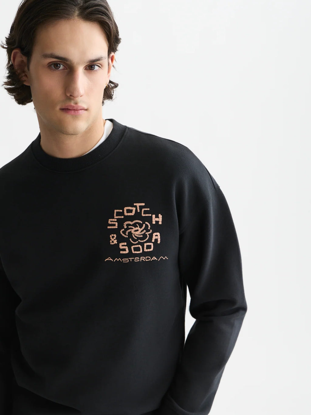 SCOTCH&SODA Camisola descontraida com estampa artistica