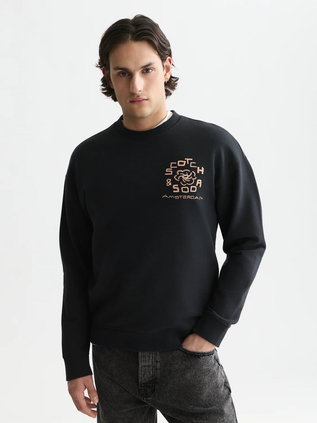 SCOTCH&SODA Camisola descontraida com estampa artistica