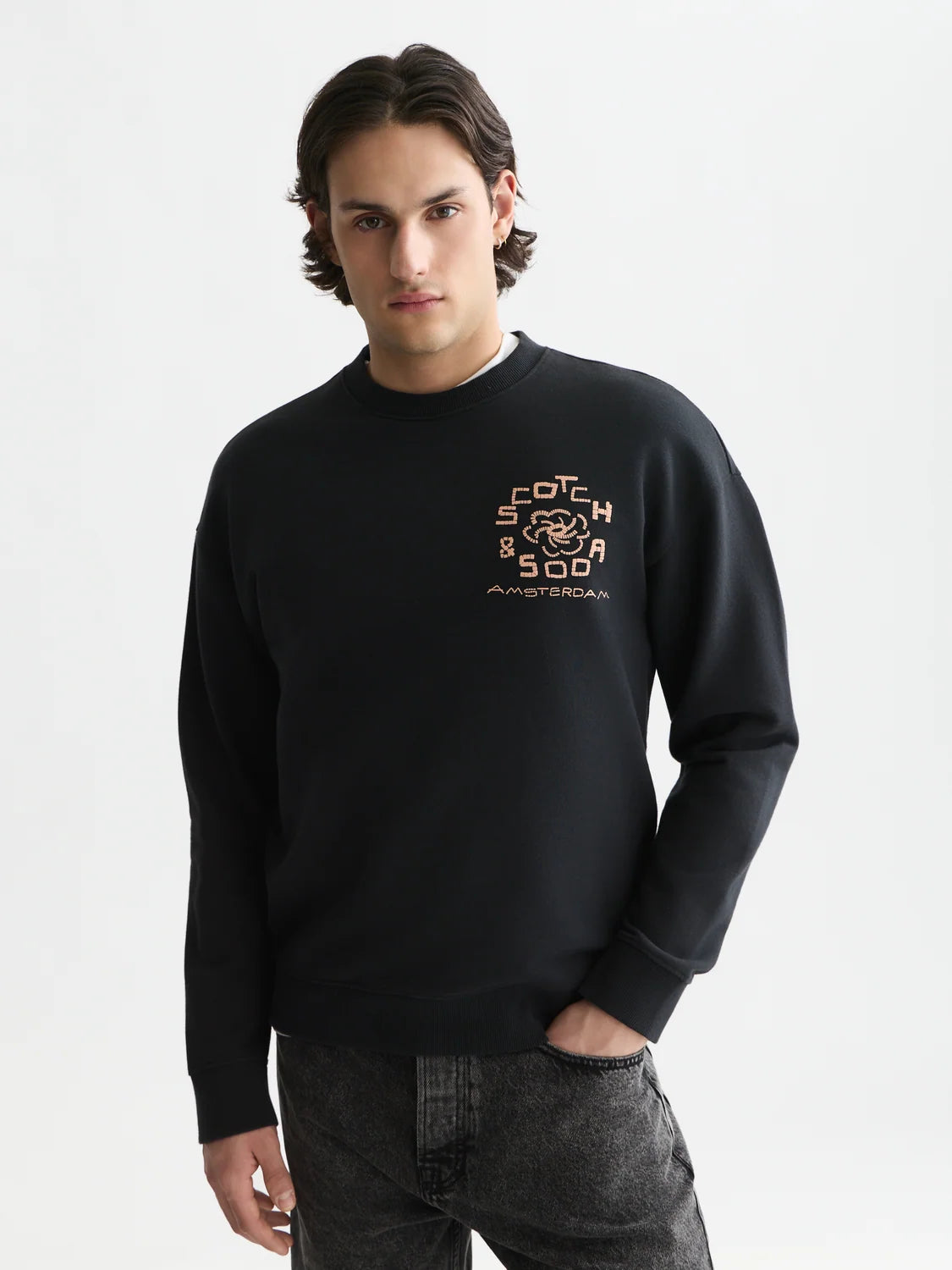SCOTCH&SODA Camisola descontraida com estampa artistica