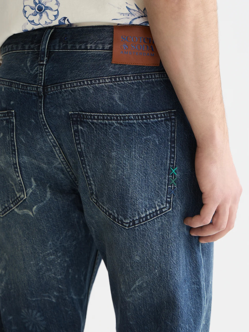 SCOTCH&SODA x Royal Delft Jeans dean folgada e afunilada