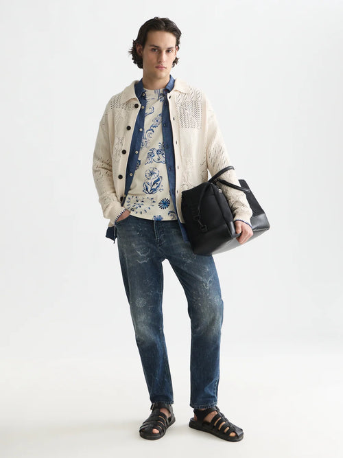 SCOTCH&SODA x Royal Delft Jeans dean folgada e afunilada