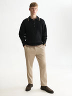 SCOTCH&SODA Calça jogger folgada e afunilada de veludo cotelê