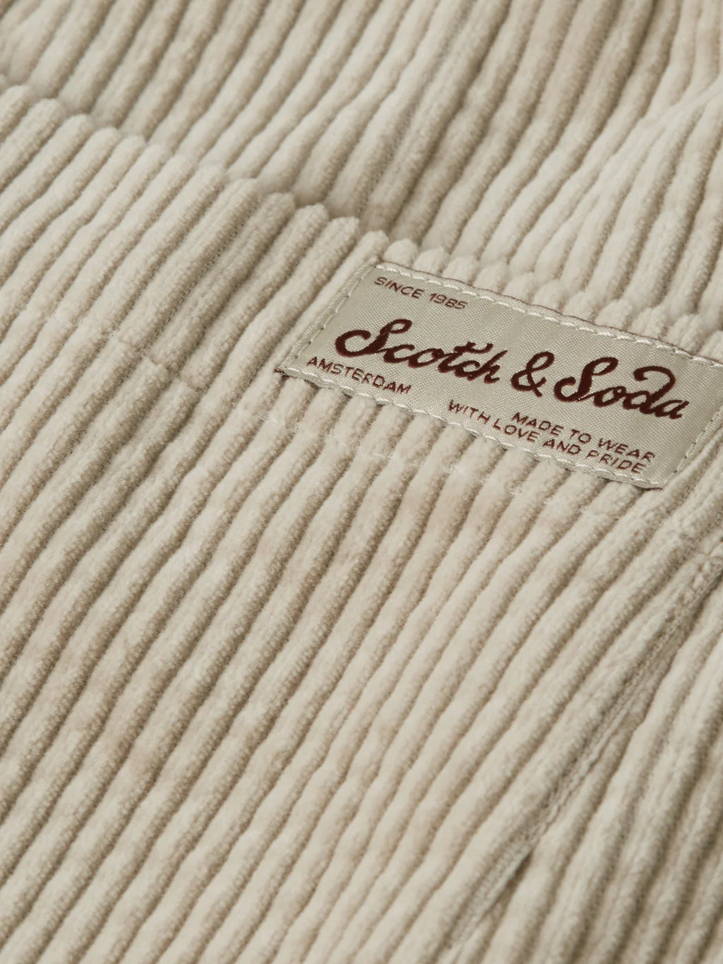 SCOTCH&SODA Calça jogger folgada e afunilada de veludo cotelê
