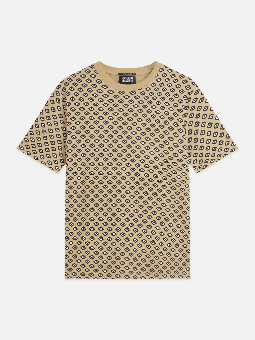 SCOTCH&SODA T-shirt de corte regular com microestampa