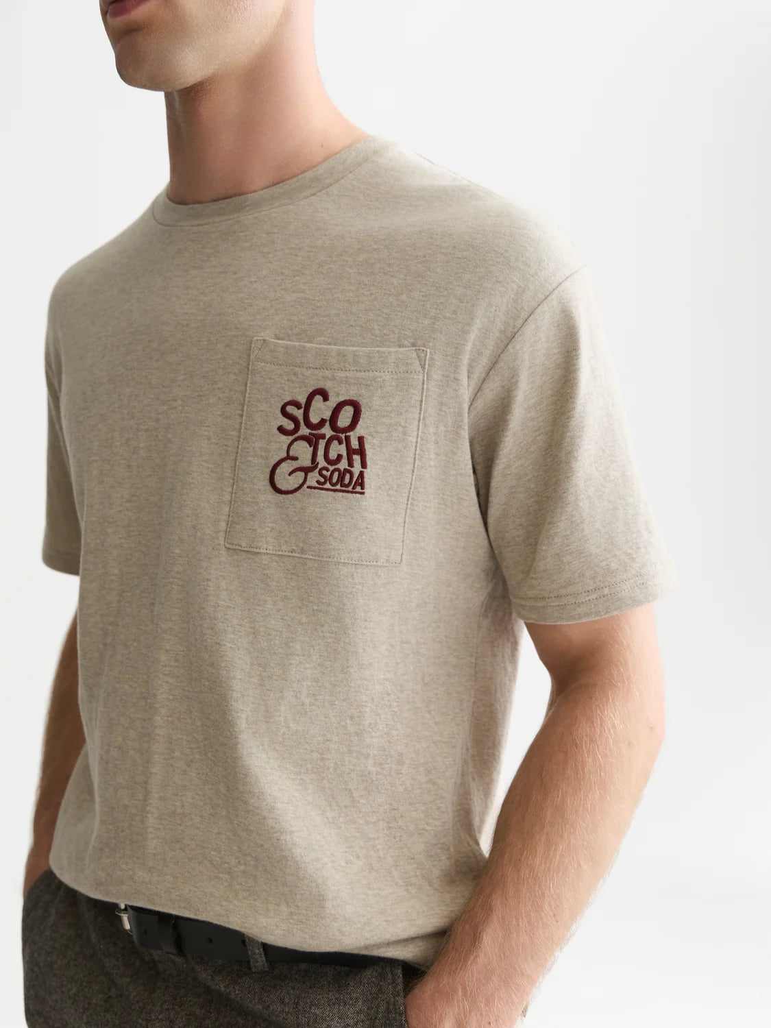 SCOTCH&SODA T-shirt com bordado exclusivo