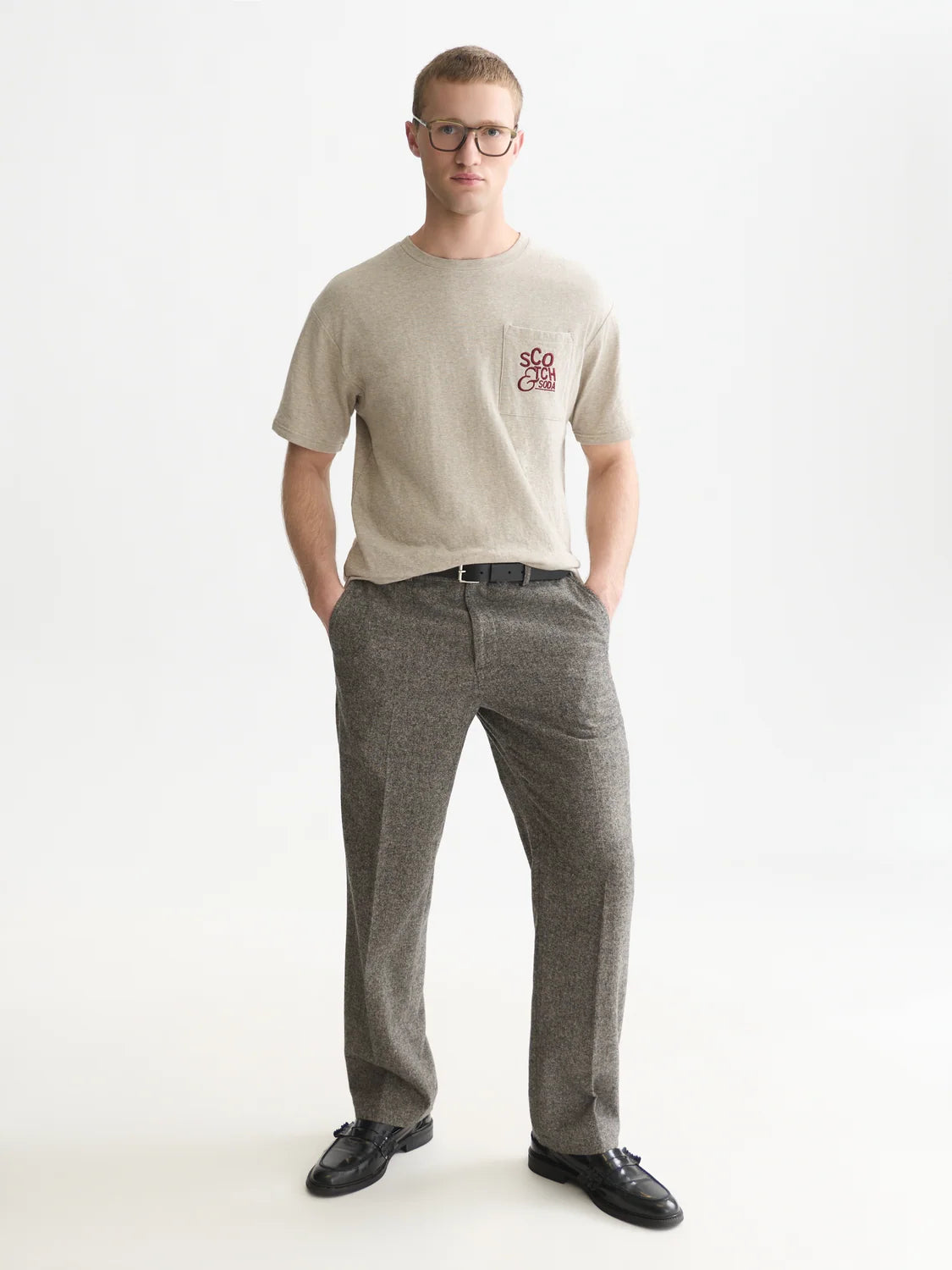 SCOTCH&SODA T-shirt com bordado exclusivo