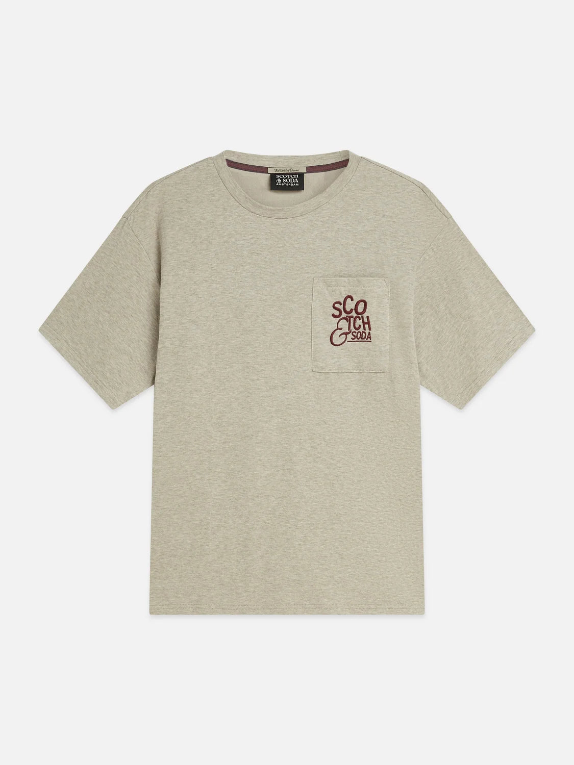 SCOTCH&SODA T-shirt com bordado exclusivo