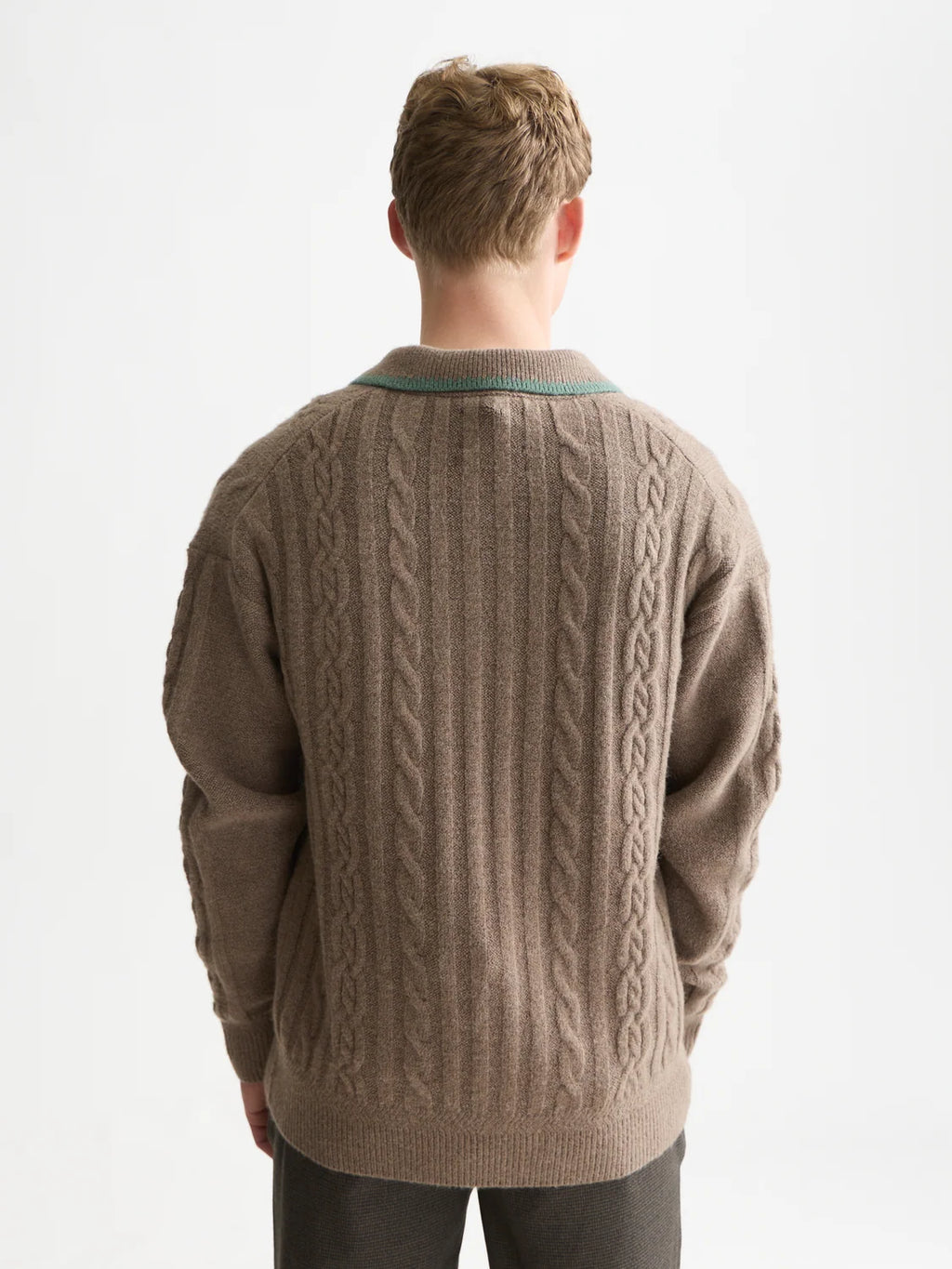 SCOTCH&SODA Polo de lã macia com trama trançada