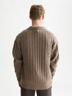 SCOTCH&SODA Polo de lã macia com trama trançada