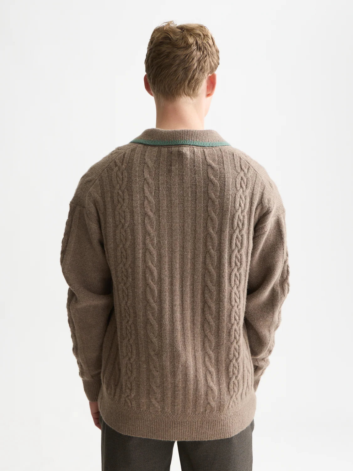 SCOTCH&SODA Polo de lã macia com trama trançada