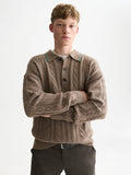 SCOTCH&SODA Polo de lã macia com trama trançada