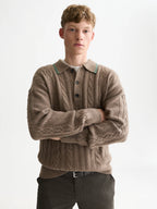 SCOTCH&SODA Polo de lã macia com trama trançada