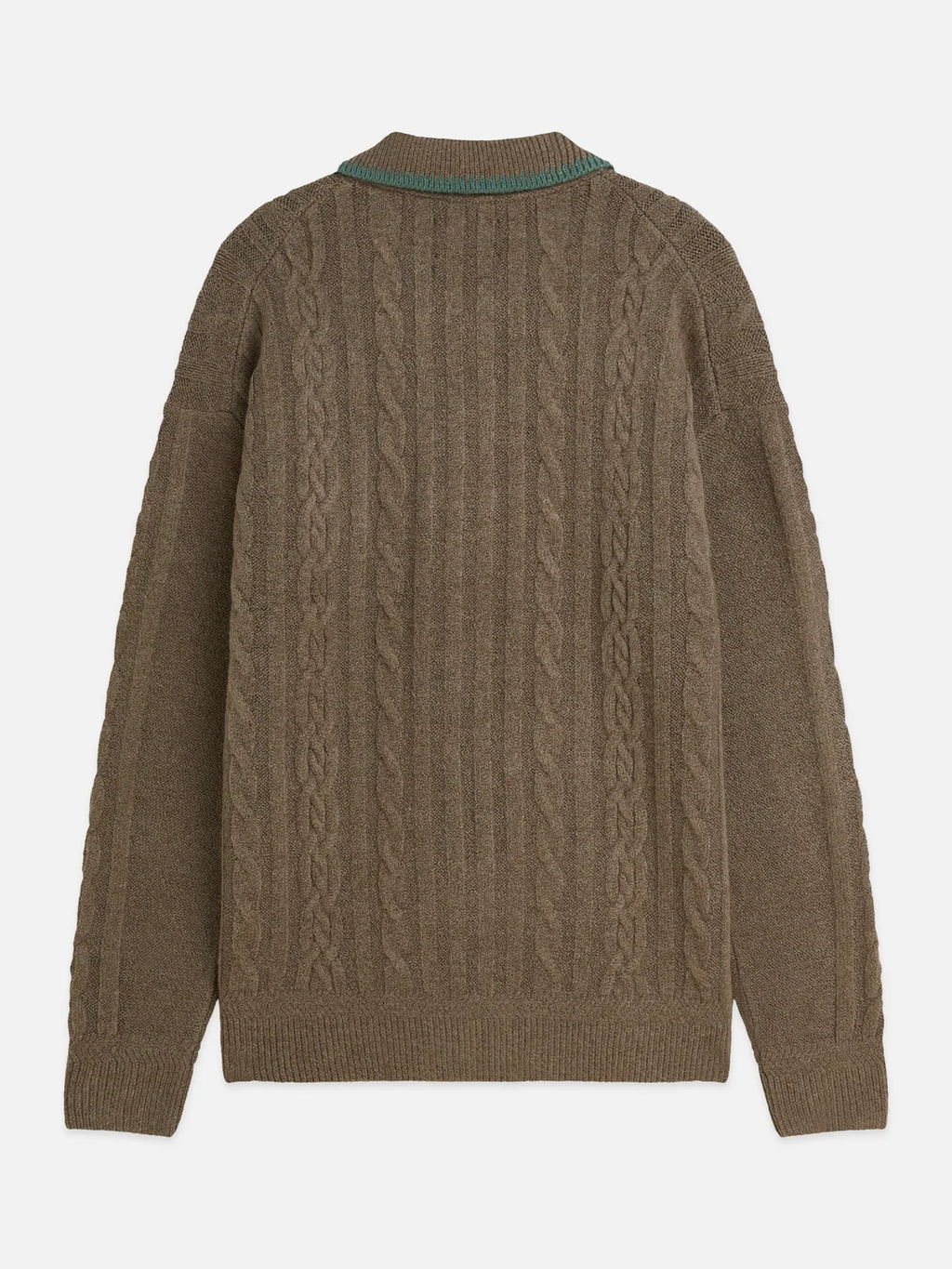 SCOTCH&SODA Polo de lã macia com trama trançada