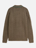 SCOTCH&SODA Polo de lã macia com trama trançada
