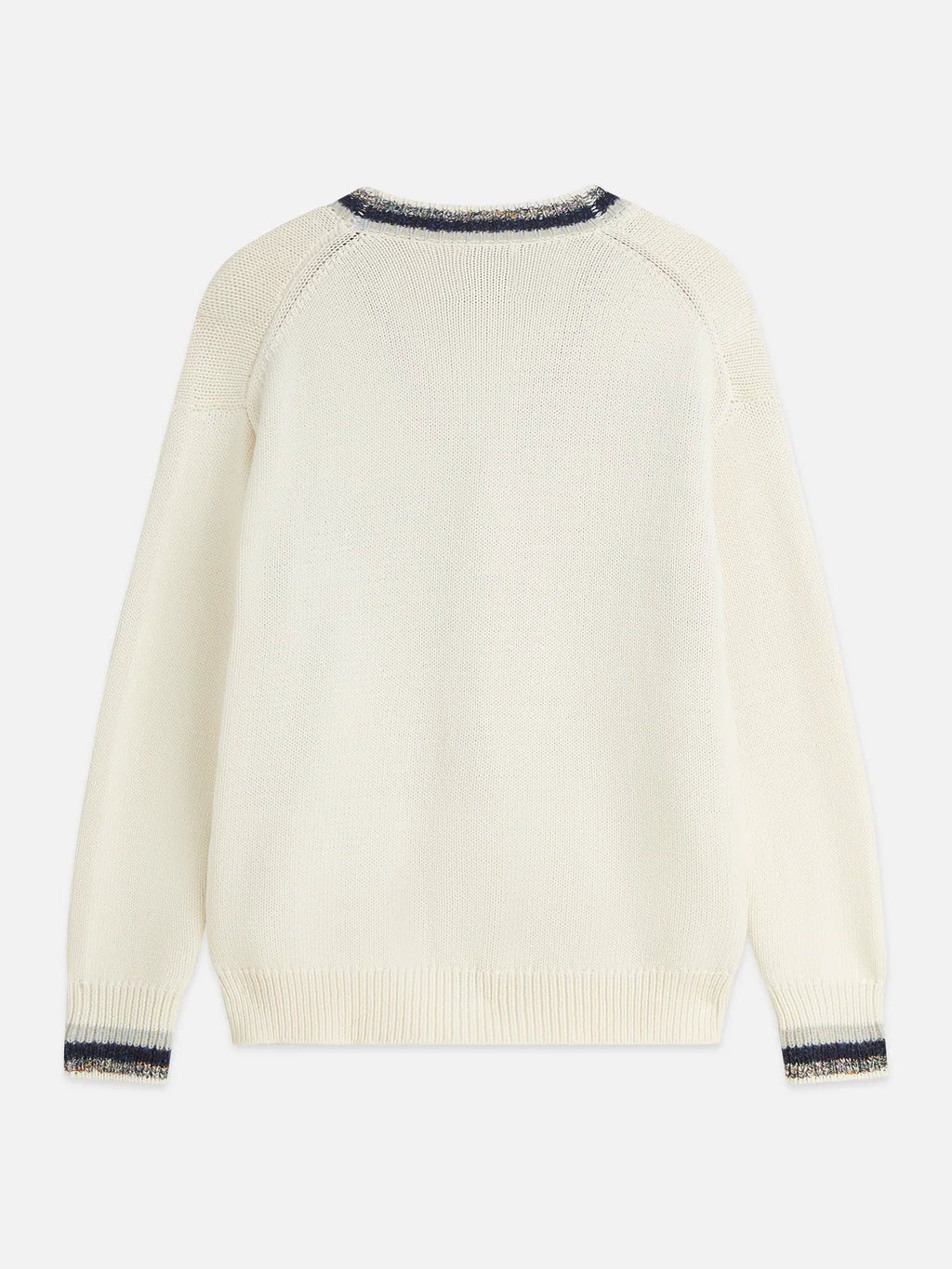 SCOTCH&SODA Cardigan em mistura de algodão com intársia