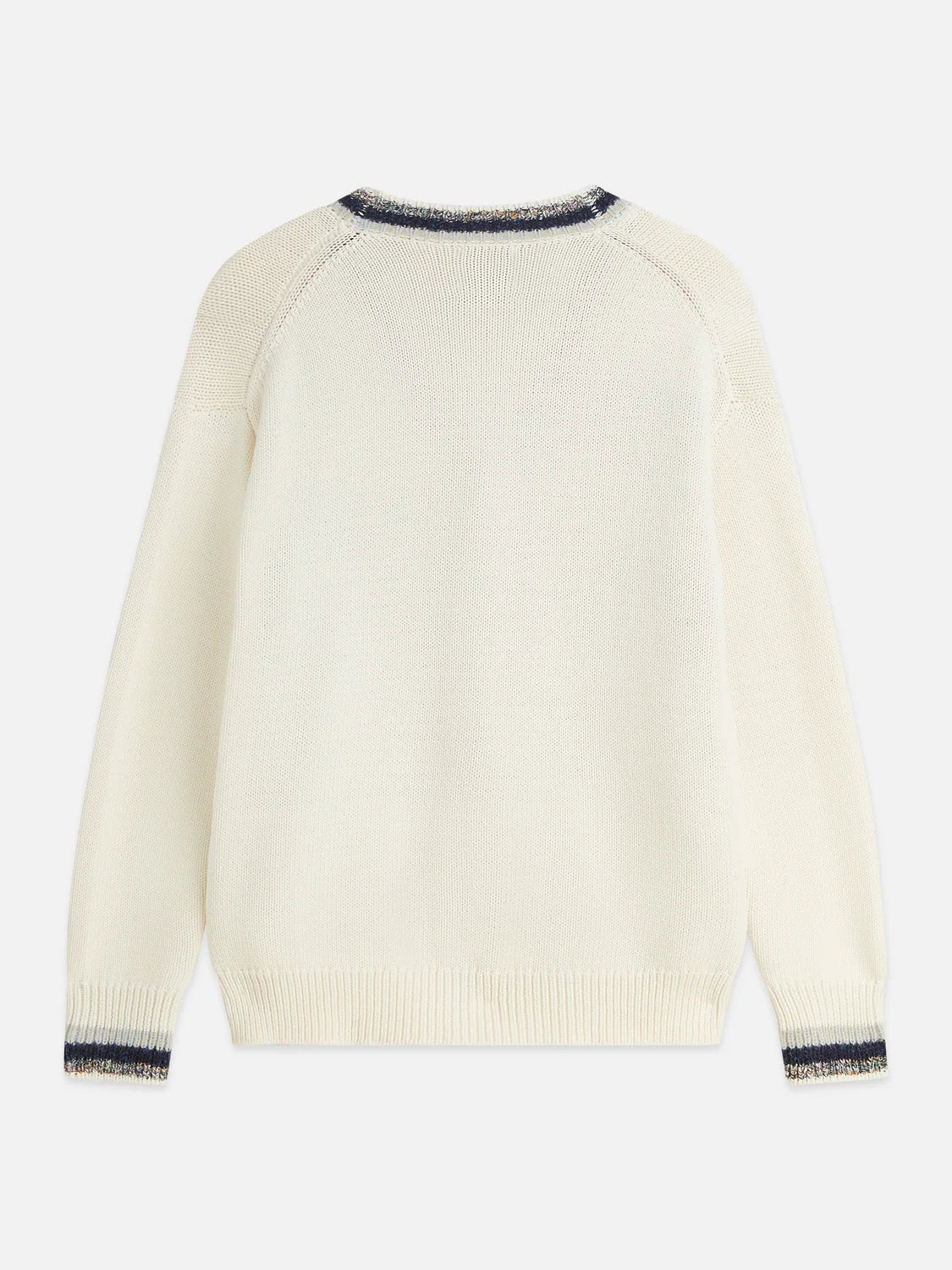SCOTCH&SODA Cardigan em mistura de algodão com intársia