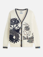 SCOTCH&SODA Cardigan em mistura de algodão com intársia