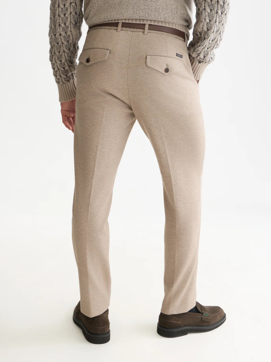 SCOTCH&SODA Calça com acabamento personalizado em malha tingida em fio