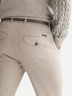 SCOTCH&SODA Calça com acabamento personalizado em malha tingida em fio