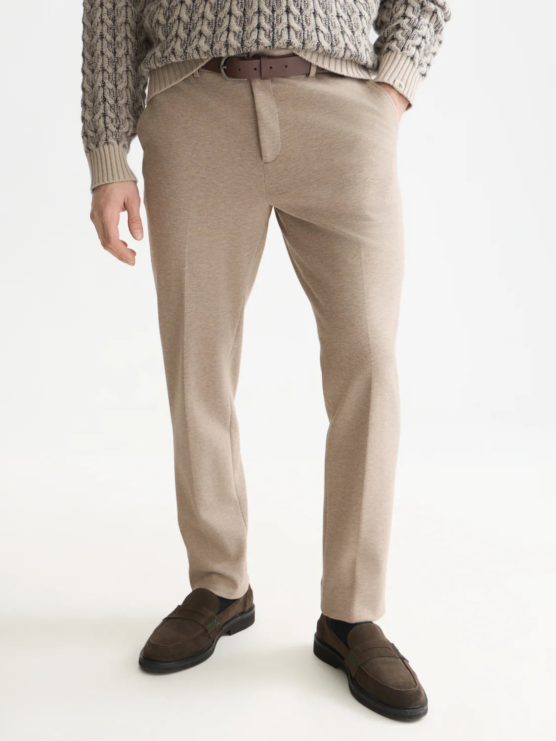 SCOTCH&SODA Calça com acabamento personalizado em malha tingida em fio