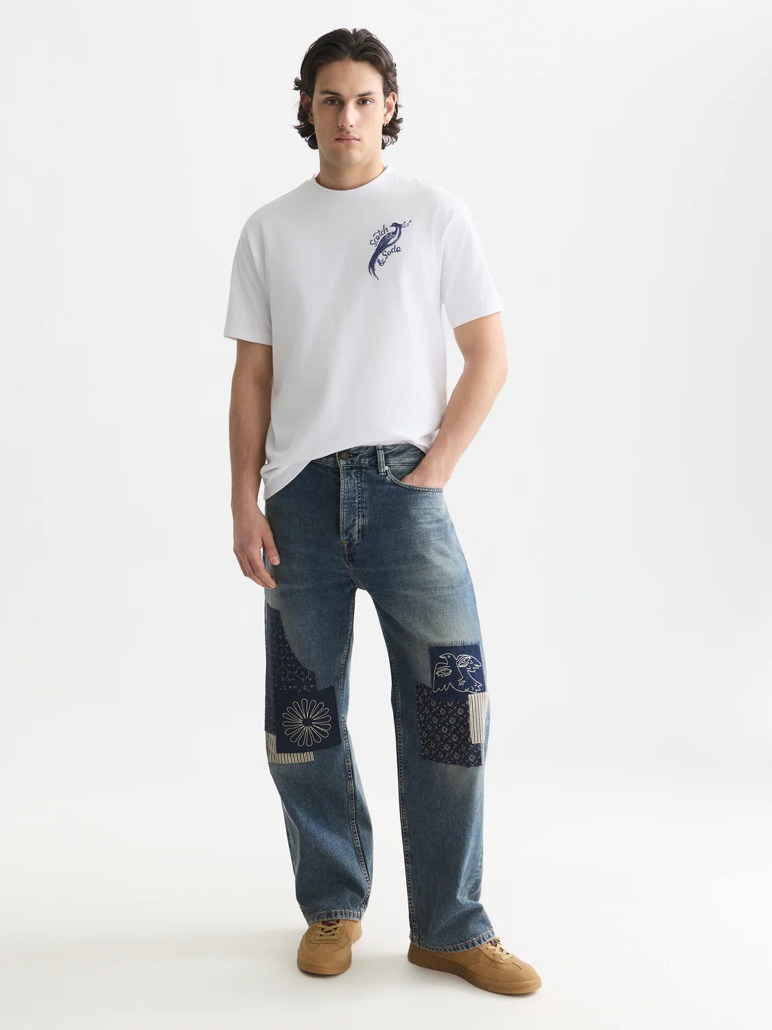 SCOTCH&SODA x Royal Delft T-shirt pintada à mão