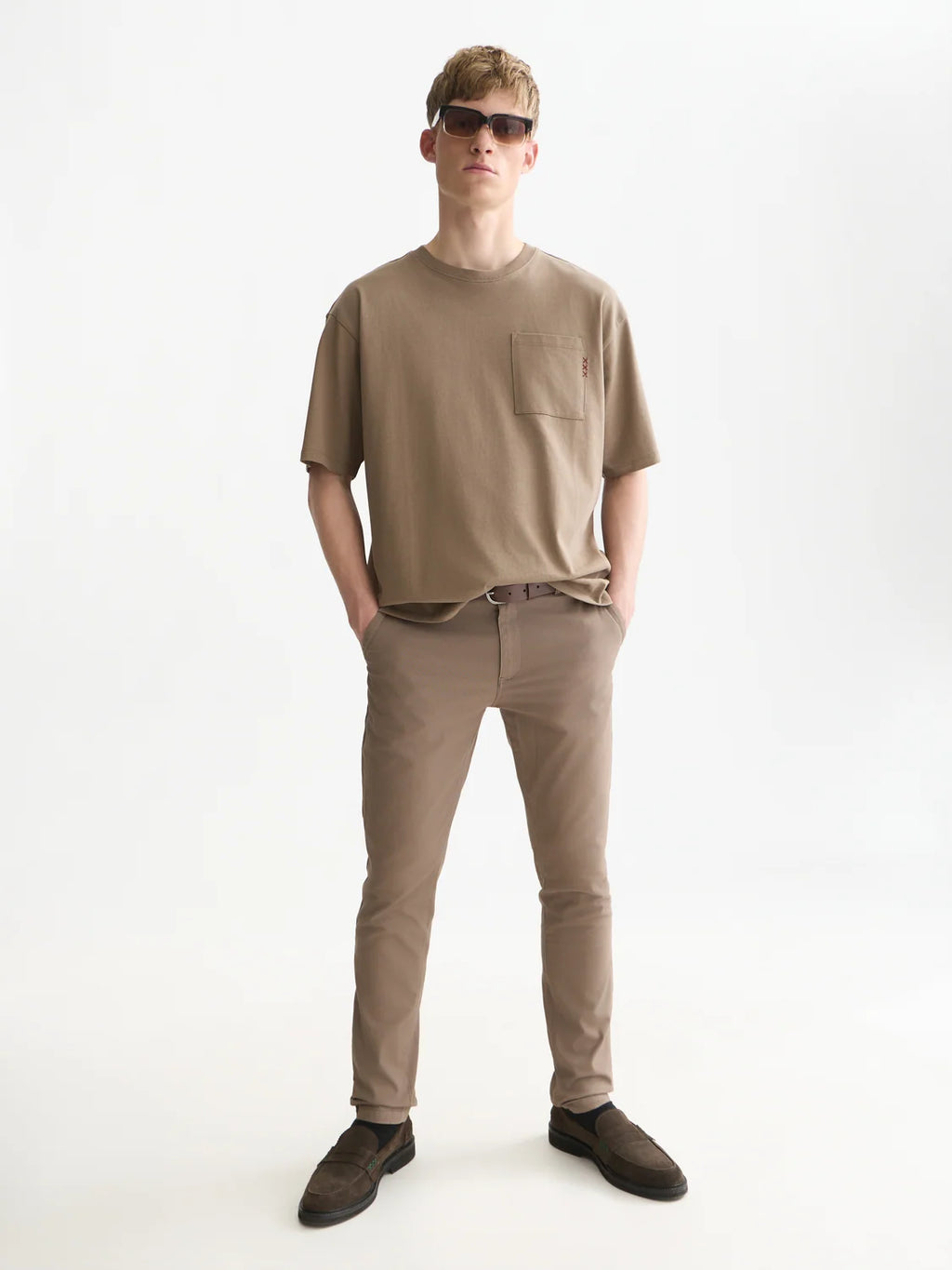 SCOTCH&SODA T-shirt essentials com bolso e corte solto
