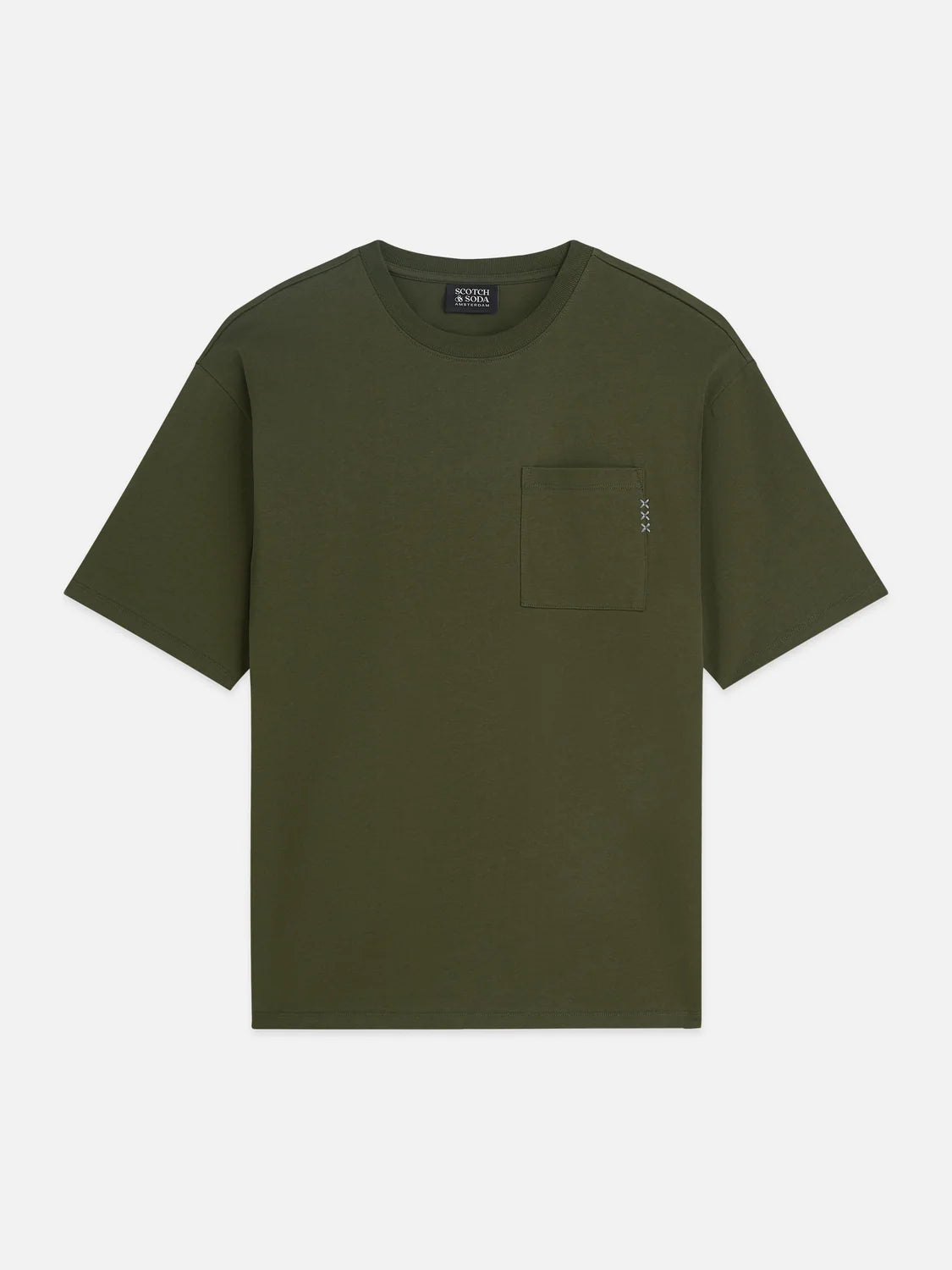 SCOTCH&SODA T-shirt essentials com bolso e corte solto