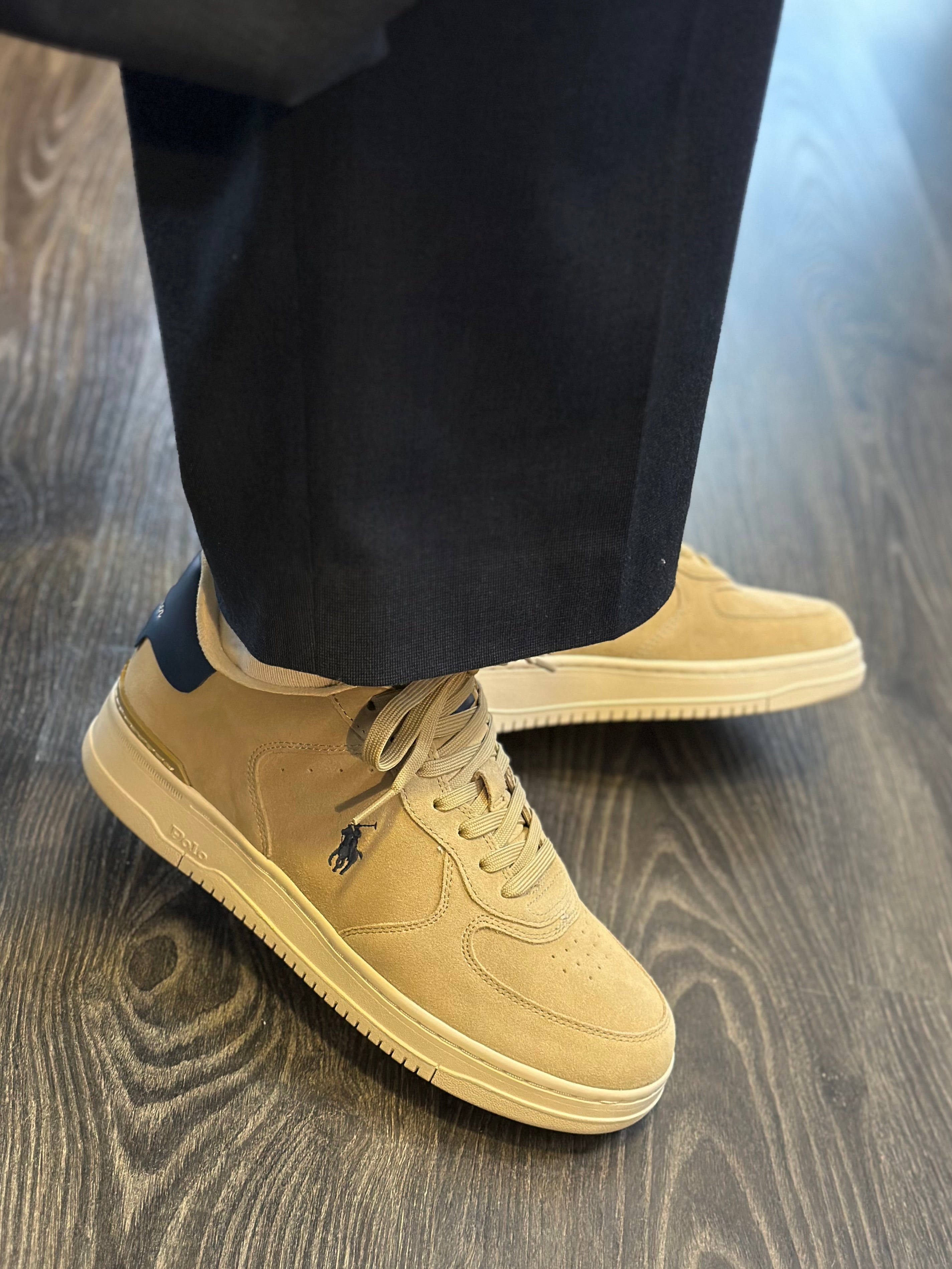 RALPH LAUREN Sapatilhas de camurça masters court