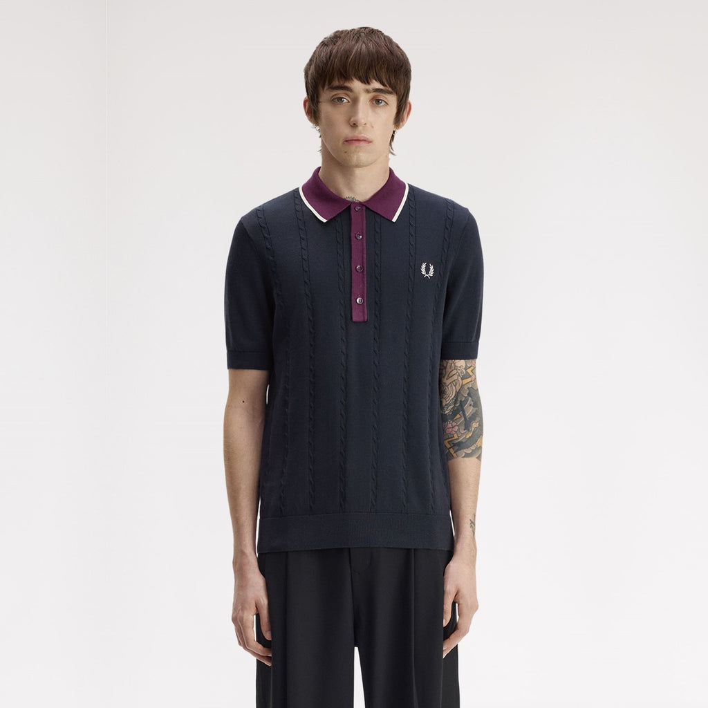 FRED PERRY Polo de malha trançada