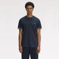 FRED PERRY T-shirt com punhos com borda com ponto descontínuo dupla