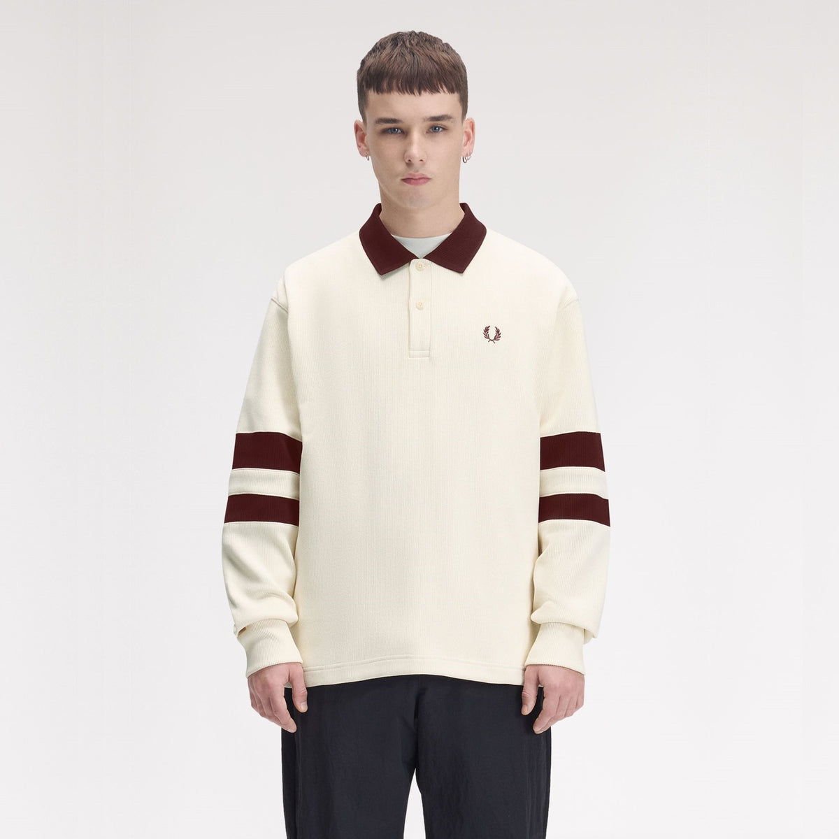 FRED PERRY Camisola com colarinho com ponto descontínuo